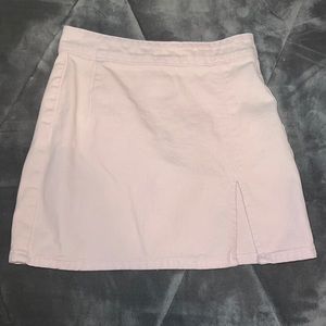 Lioness Pink Denim Mini Skirt